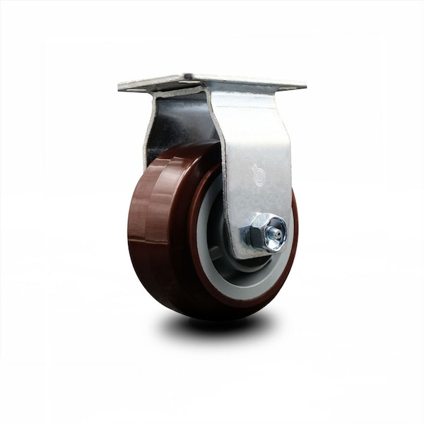 4 Inch Poly on Polyolefin Wheel Rigid Caster with Ball Bearing